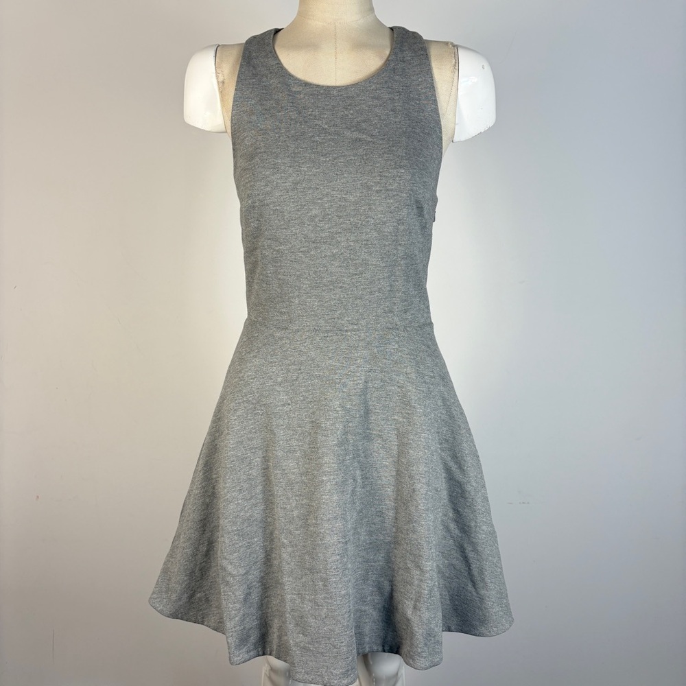 Kit and Ace Gray Sleeveless Fit & Flare Racerback Dress Size 2-4